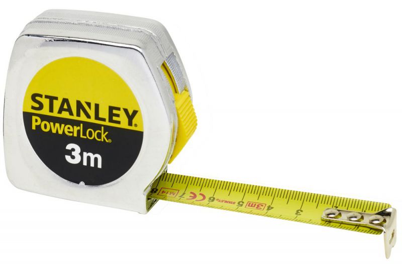 Stanley 0-33-238 - Flexómetro Powerlock cromado 3m x 12,7mm