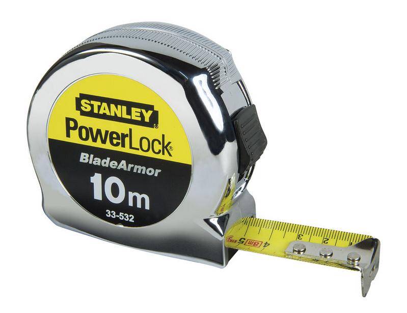 Stanley 0-33-532 - Flexómetro Powerlock Blade Armor 10 m x 25 mm