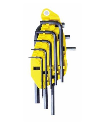 Stanley 0-69-252 - Juego de 8 llaves Allen en pulgadas 1/16"-1/4" con soporte