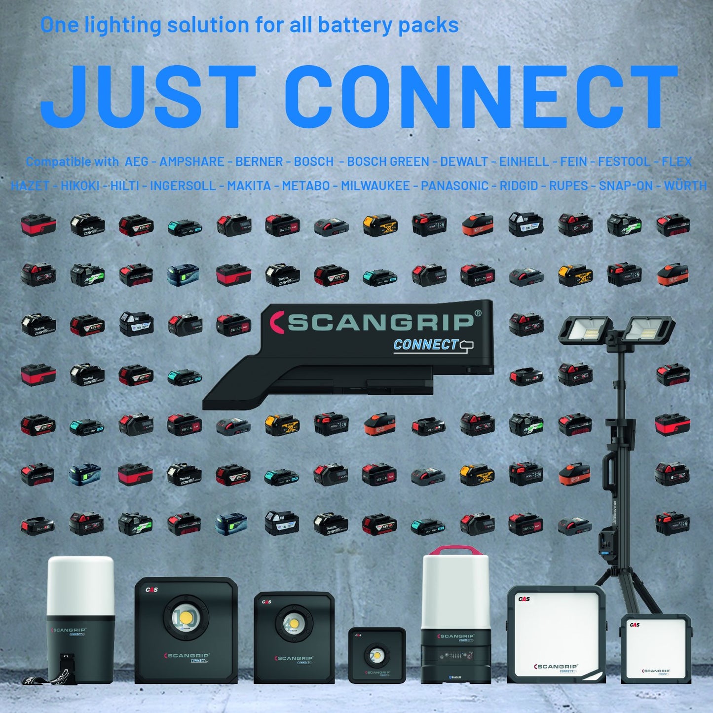 Scangrip 03.6107C - Foco TOWER 8 CONNECT