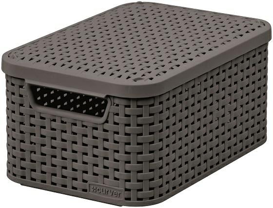 CURVER, Curver Caja de almacenamiento, polipropileno, negro, 29 x 20 x 14 cm