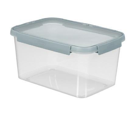 Curver Smart Fresh - Recipiente hermetico rectangular 5 L, transparente/azul grisaceo