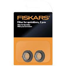 Fiskars Filtro para aspersores, Apto para todos los aspersores Fiskars, Sin ftalatos, 2 piezas, 20 g, Negro, 1024092