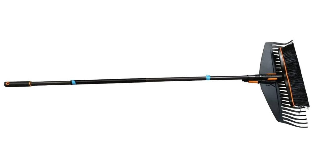 Fiskars Escoba Escoba y Escoba Plus Mango 156 cm Quick Fit de Juego, Multicolor