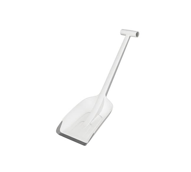 Fiskars SnowXpert Pala de nieve para el coche, Longitud: 63 cm, Material sintético reforzado con fibra de vidrio con bordes de aluminio, Blanco, 1019347