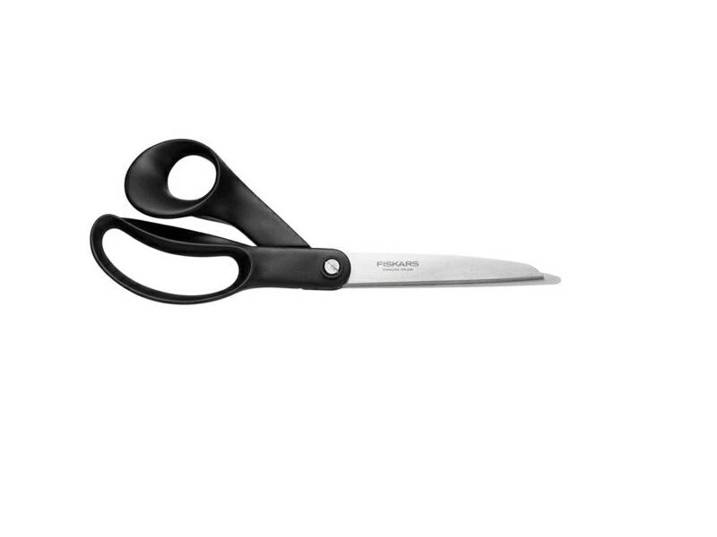 Fiskars Tijeras Hardware con muesca para corte de alambre, Longitud: 25 cm, Hoja de acero inoxidable/Mangos de Plástico, Negro, 1020478