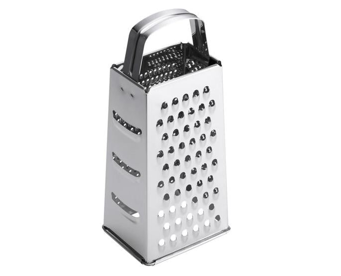 Fiskars Rallador, Con 4 lados, Acero inoxidable, Longitud: 23 cm, Plata, Essential, 1023798