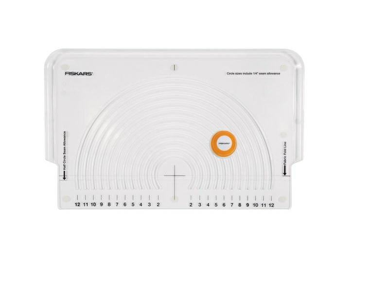 Fiskars Cortadora de círculos para tela, con 11 diámetros diferentes, Hoja de acero, 1023904