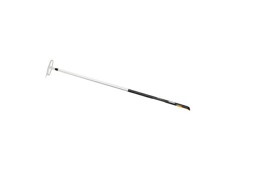 Fiskars Rastrillo para tierra con 13 púas, Negro/Naranja, Aluminio/Plástico, Xact, M, 1027039