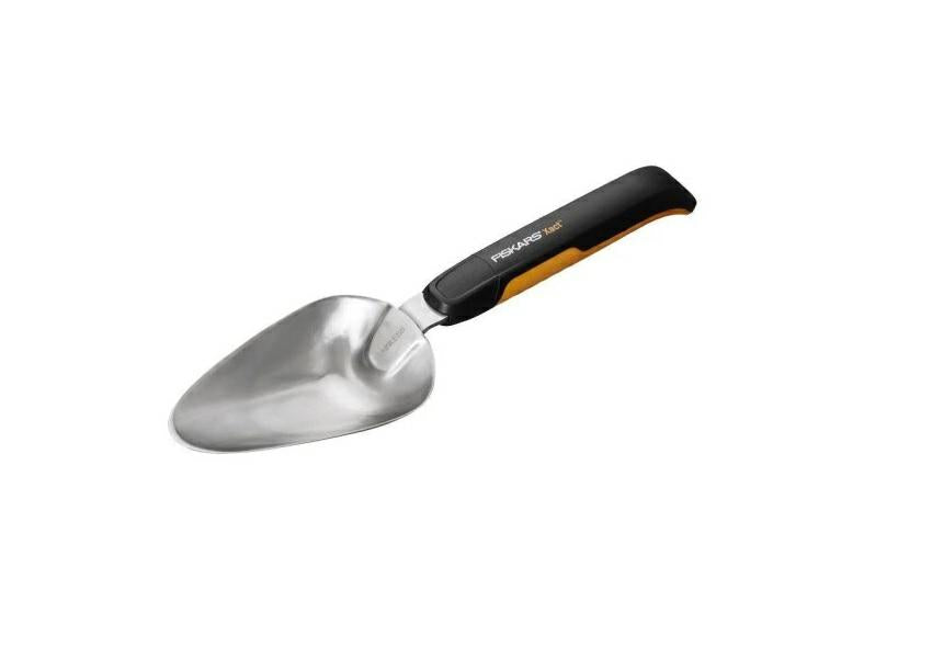 Fiskars Plantadora, Longitud: 37,5 cm, Negro/Naranja, Acero inoxidable/Plástico, Xact, 1027043