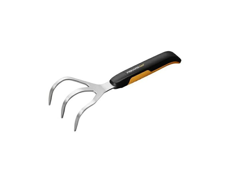 Fiskars Cultivador con 3 púas, Negro/Naranja, Acero inoxidable/Plástico, 1027047