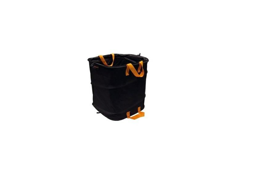 Fiskars Bolsa de Jardín PopUp con asas, Plegable para ahorrar espacio, Capacidad: 73 L, Altura: 46 cm, Ancho: 40 cm, Negro/Naranja, Ergo, 1028371
