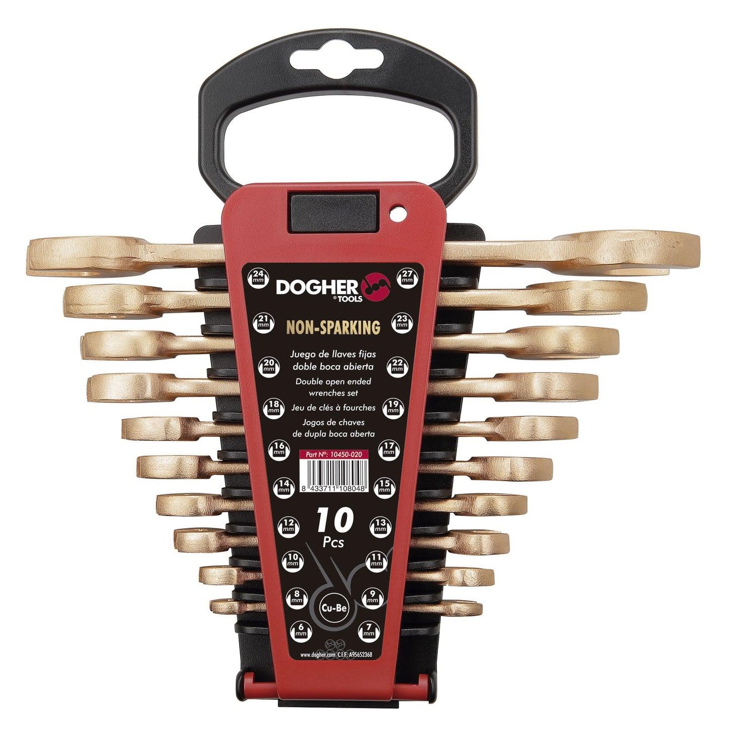 Dogher 10450-020 - Juego 10 Llaves Doble Boca Abierta Cu-Be