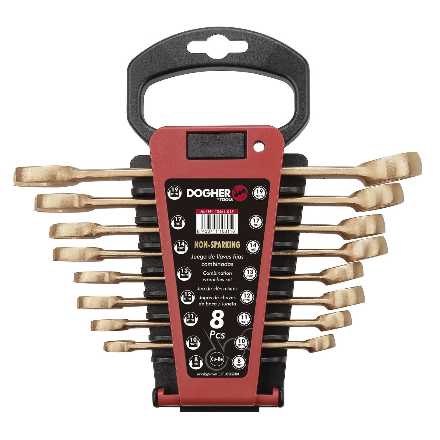 Dogher 10451-018 - Juego 8 Llaves Combinadas 8-19Mm Cu-Be