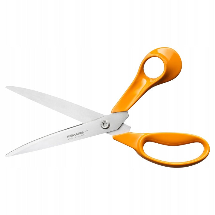 Fiskars Tijeras de cocina universales Classic, Para Zurdos, Longitud total: 21 cm, Tornillo Torx mejorado y mango más ergonómico, Acero/Plástico, Rojo, 1075035