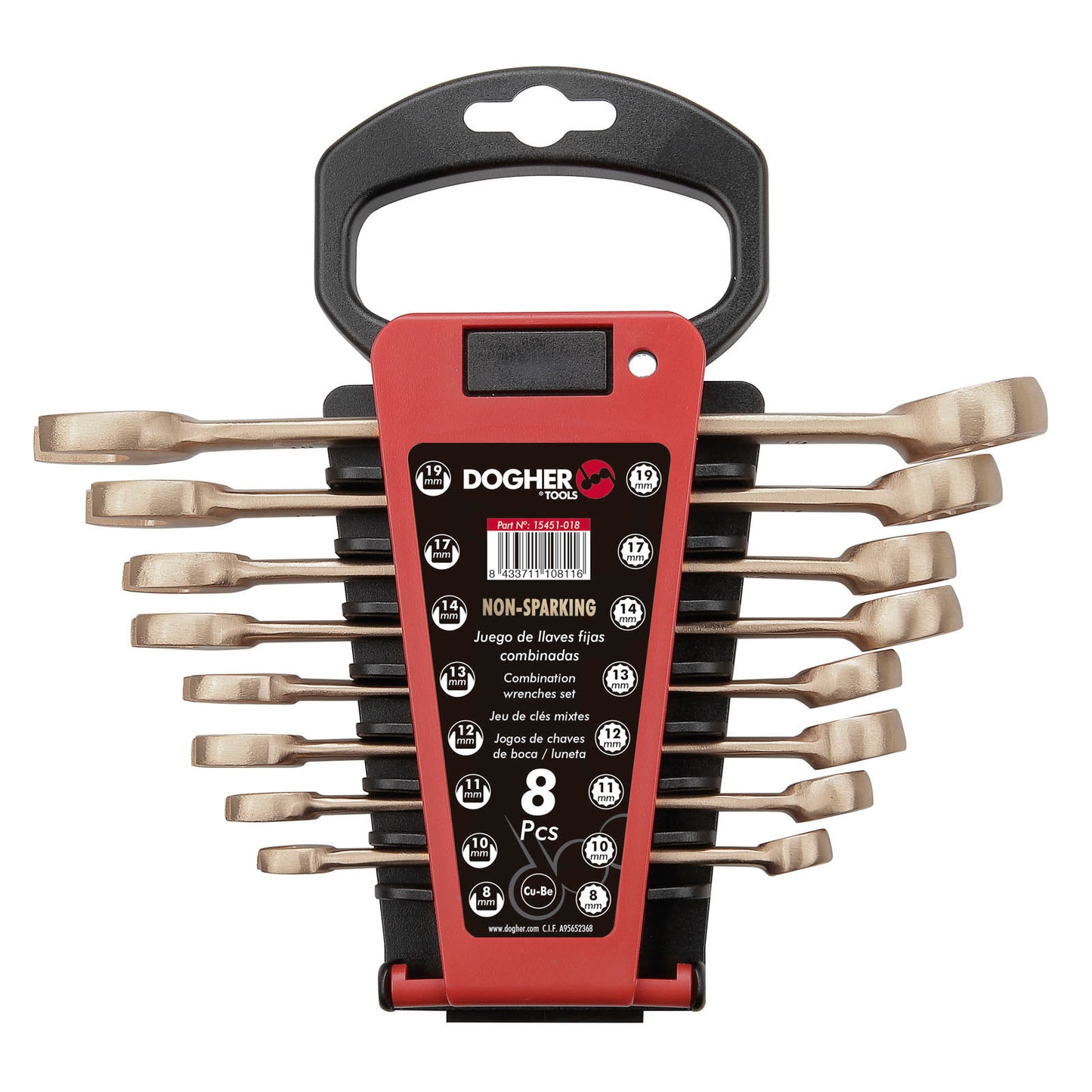 Dogher 15451-018 - Juego 8 Llaves Combinadas 8-19Mm Al-Br