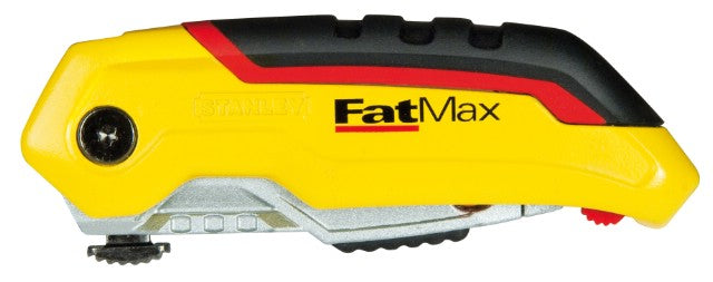 STANLEY FATMAX Cuchillo Retráctil Plegable, Diseño Compacto y Ergonómico, Cambio de Cuchilla Instantáneo, Almacenamiento Interno de Cuchillas, 0-10-825