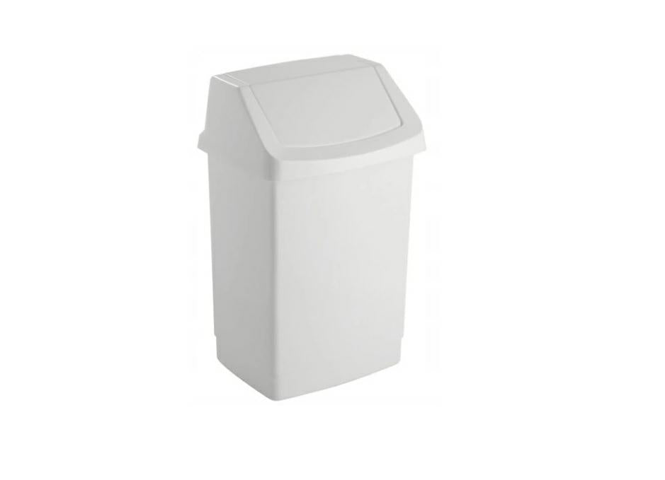 Curver 04044 – 026 – 65 Papelera de Click it 32,5 x 26,5 x 50,5 cm en Blanco, Plástico, 32,5 x 26,5 x 50,5 cm