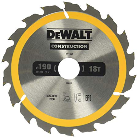 DeWalt dt1944 Circular Saege hoja handkr 190 x 30 mm, 24 dientes