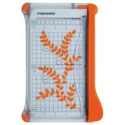 Fiskars Guillotina Bypass, Cizalla para papel A5, con Protección para dedos, 1003922