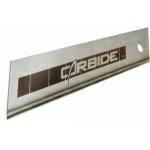 STANLEY FATMAX Hojas de cutter Carbide de 18mm, hasta 10 veces más cortes, filo resistente, cuerpo de acero flexible, dispensador de 5 unidades, STHT0-11818