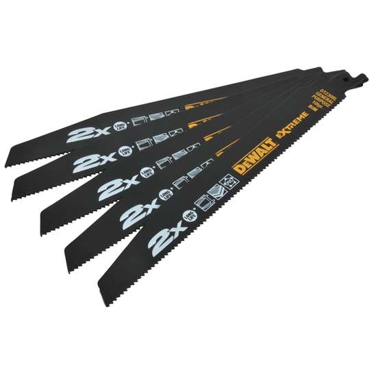DeWalt DT2407L-QZ - Hoja de sierra sable Extreme 2x, longitud: 152 mm, paso de diente: 1, 8-1, 4 mm para metal