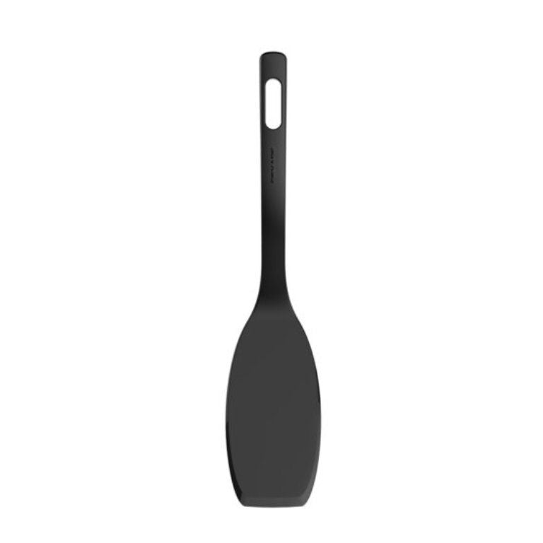 Fiskars Espátula con punta fina y flexible, Ideal para tortillas y panqueques, Plástico, Longitud: 32 cm, Functional Form, Negro, 1023612
