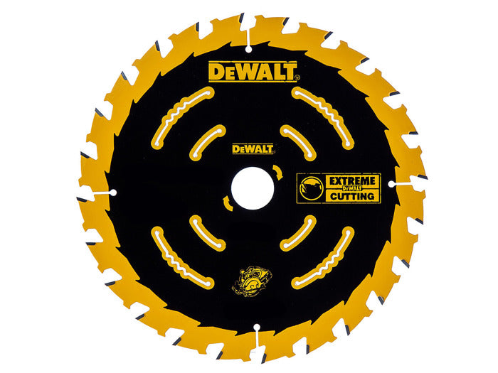 DEWALT DT10300-QZ - Hoja de Sierra Circular EXTREME 2nd Fix, 165 x 20mm, 24 Dientes, Carburo, Recubrimiento antiadherente