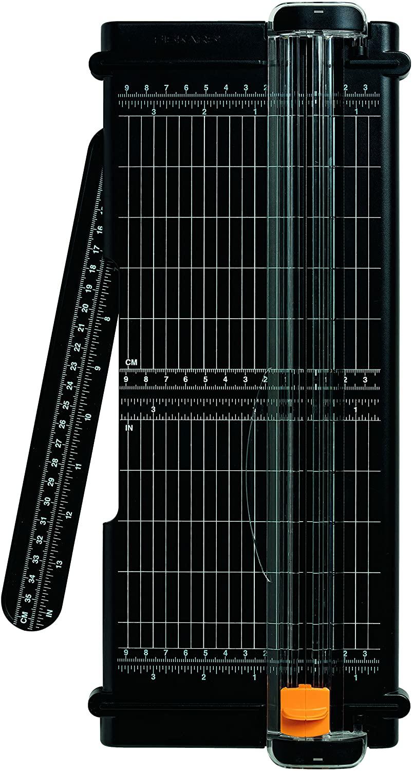 Fiskars Cizalla para papel SureCut A4 - 30 cm, Reciclada, Cuchilla con revestimiento de titanio, Ecológica, 1004639
