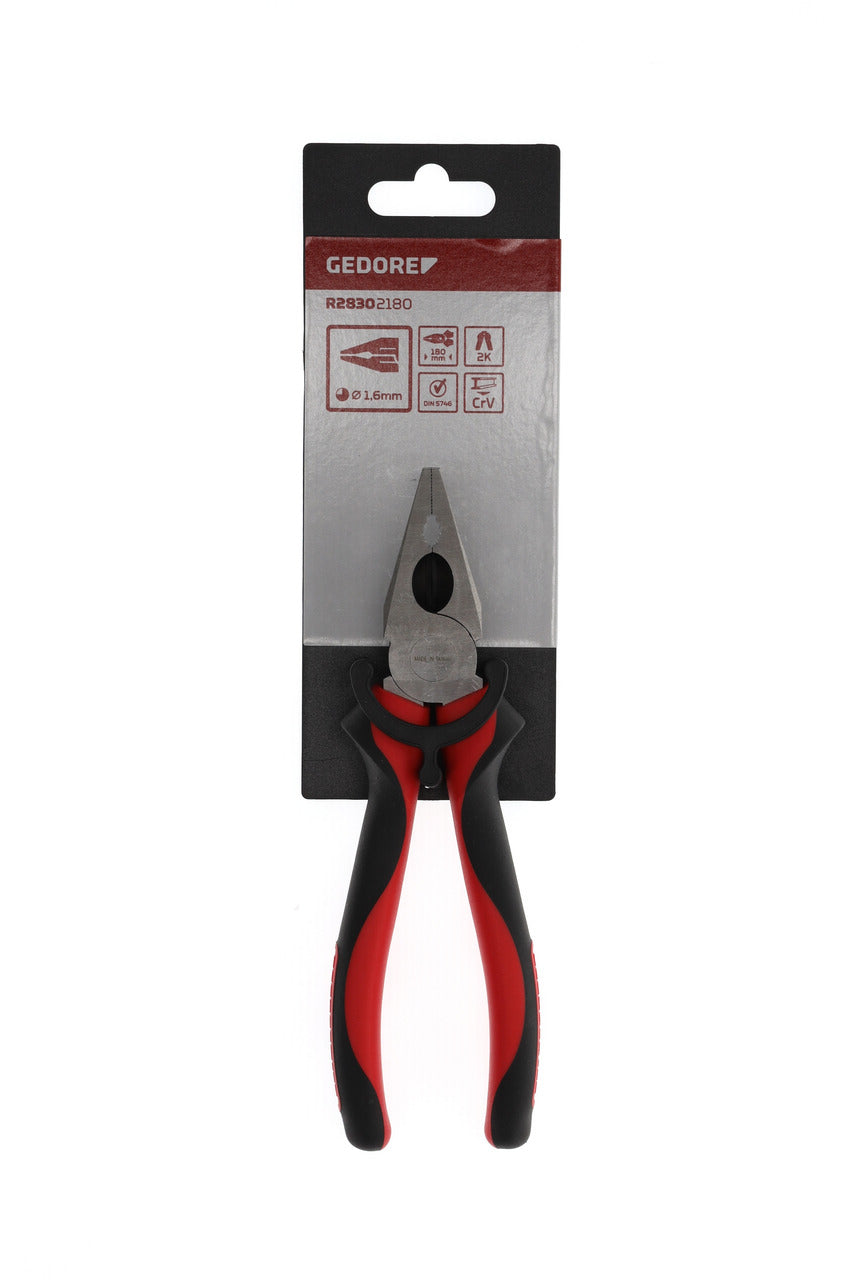 Pince universelle GEDORE rouge R28302180 - L=180 mm, poignée bi-matière