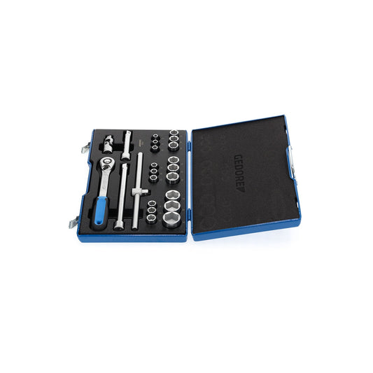 GEDORE 19 EMU-20 - 1/2" Hex Socket Set, 8-32mm