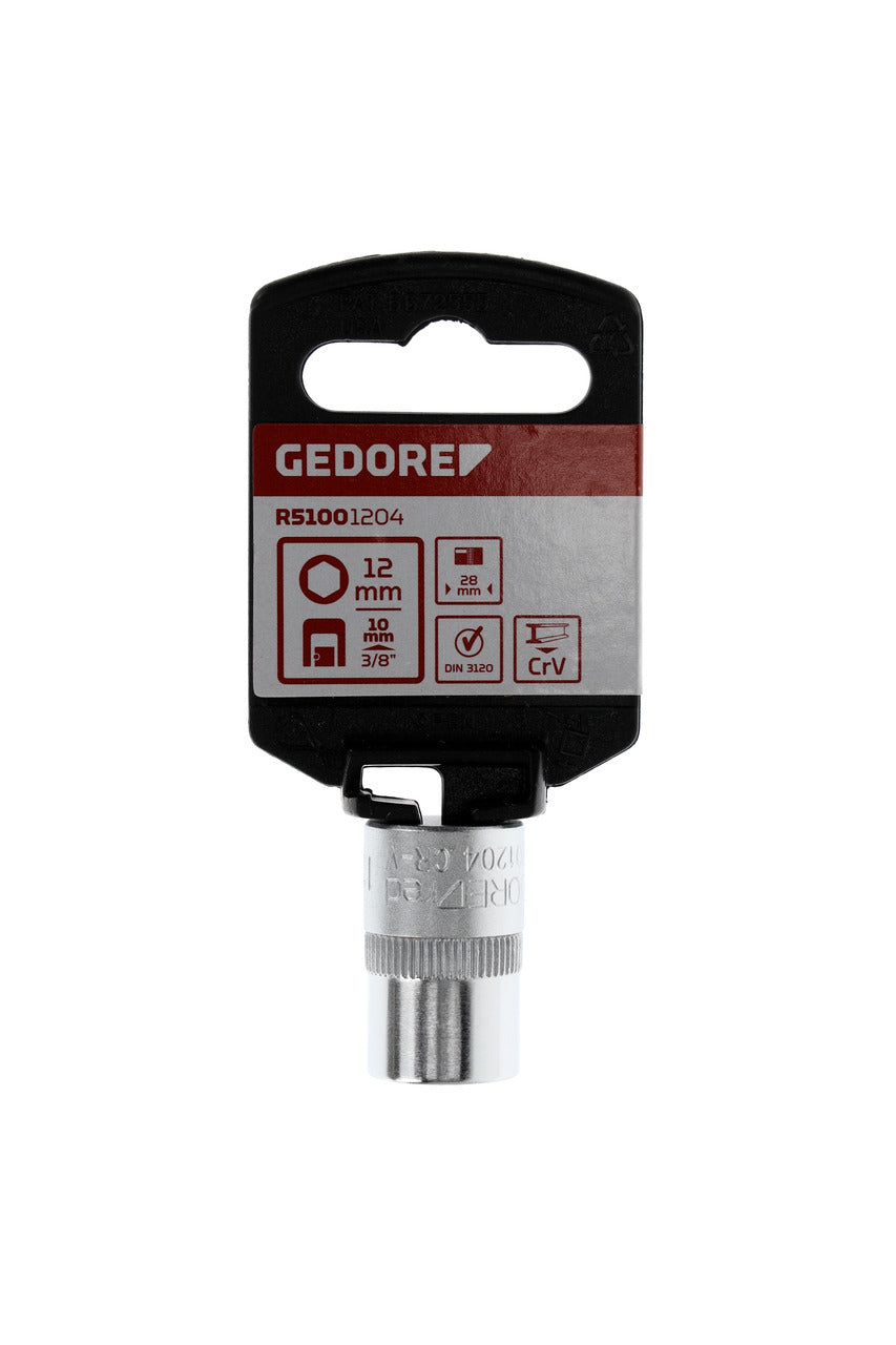 GEDORE rouge R51001204 - Douille 3/8", hexagonale, 12 mm L=28 mm