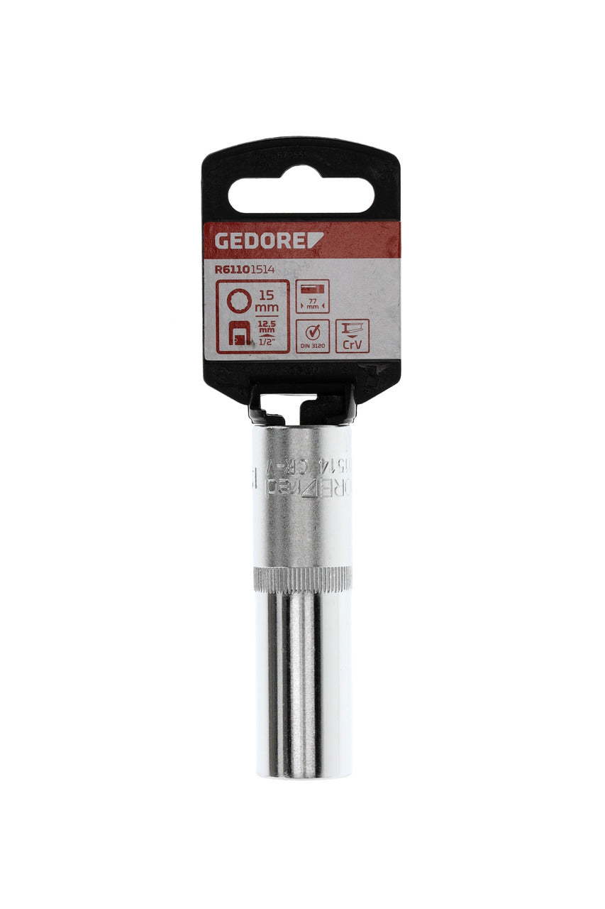 R61101514 - Vaso 1/2", bi-hexagonal, 15 mm L=77 mm