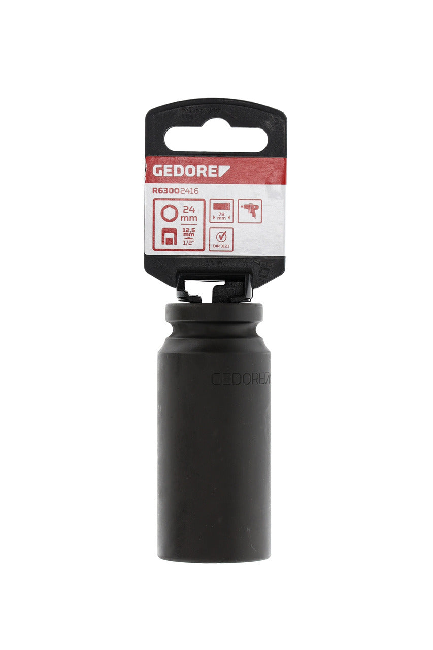 Douille à impact hexagonale GEDORE rouge R63002416 - 1/2", 24 mm L=85 mm
