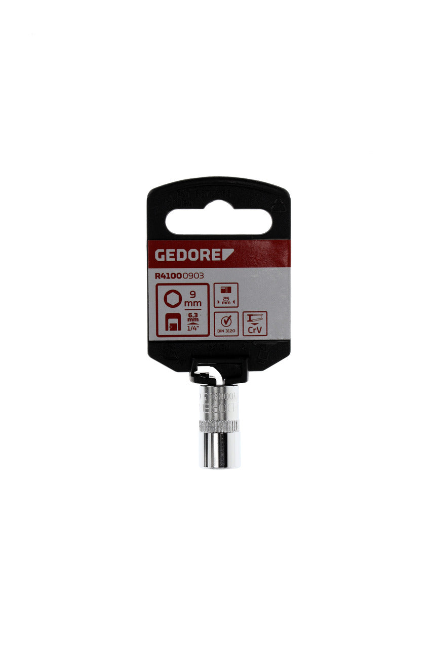 Douille GEDORE rouge R41000903 - 1/4", hexagonale, 9 mm L=25 mm