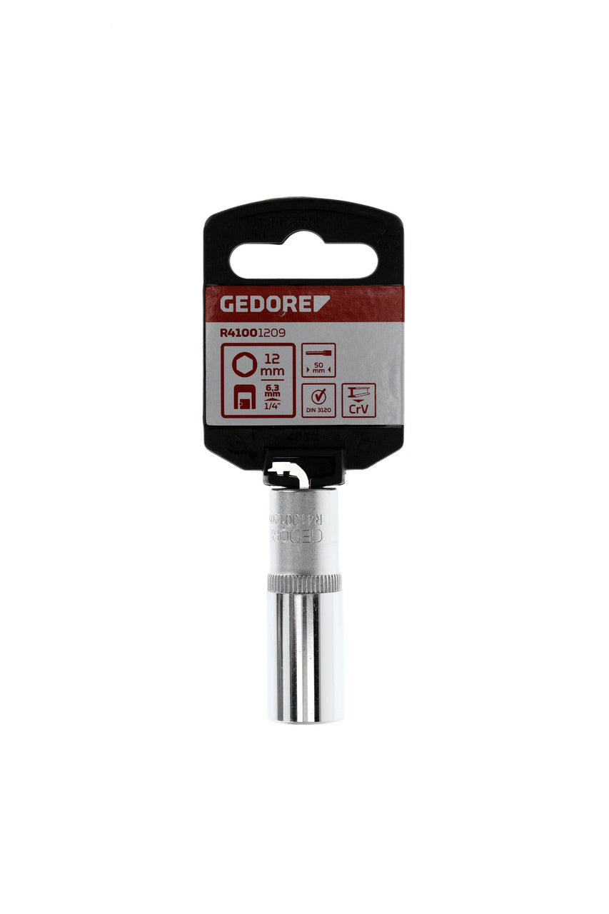 GEDORE rouge R41001209 - Douille 1/4", hexagonale, 12 mm L=50 mm