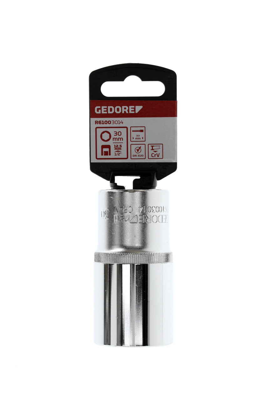 Douille GEDORE rouge R61003014 - 1/2", hexagonale, 30 mm L=77 mm