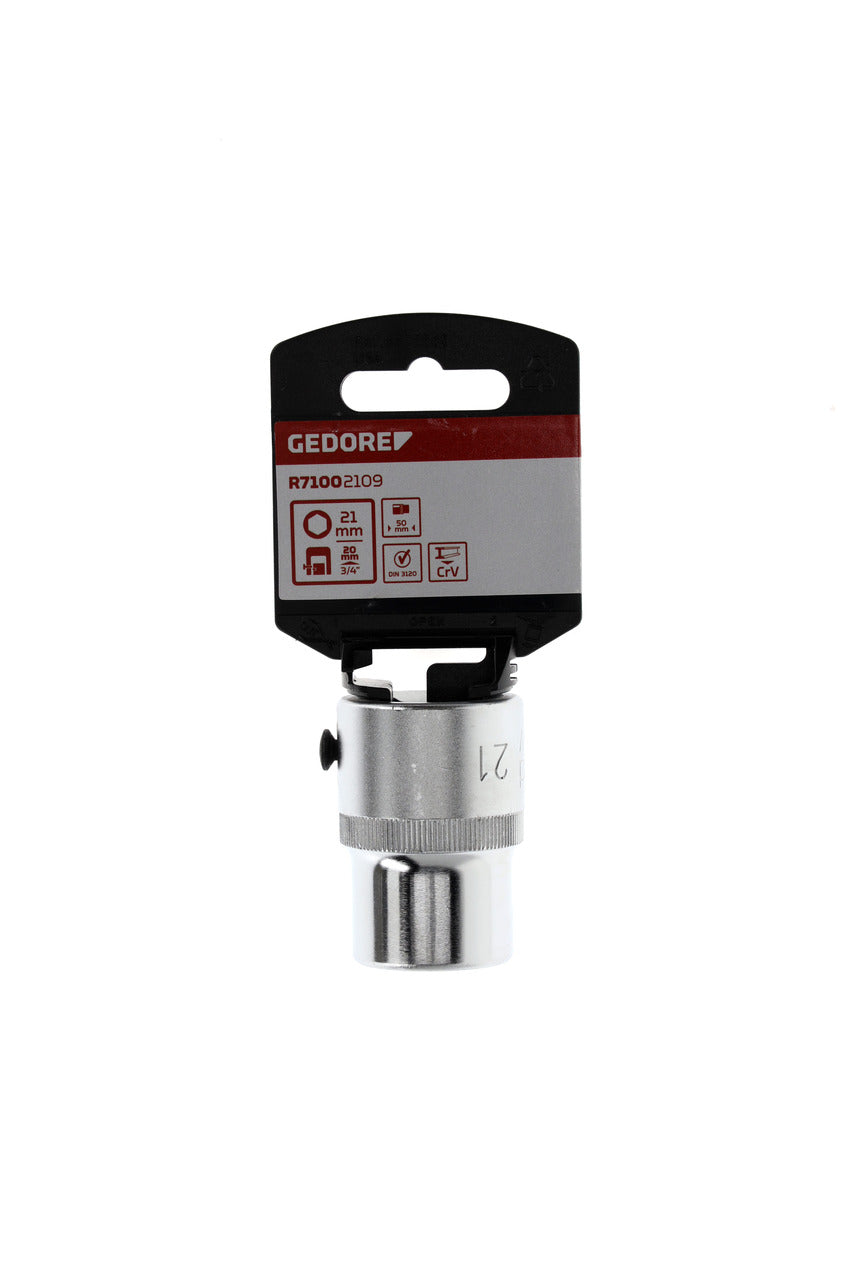 Douille GEDORE rouge R71002109 - 3/4", hexagonale, 21 mm L=50 mm