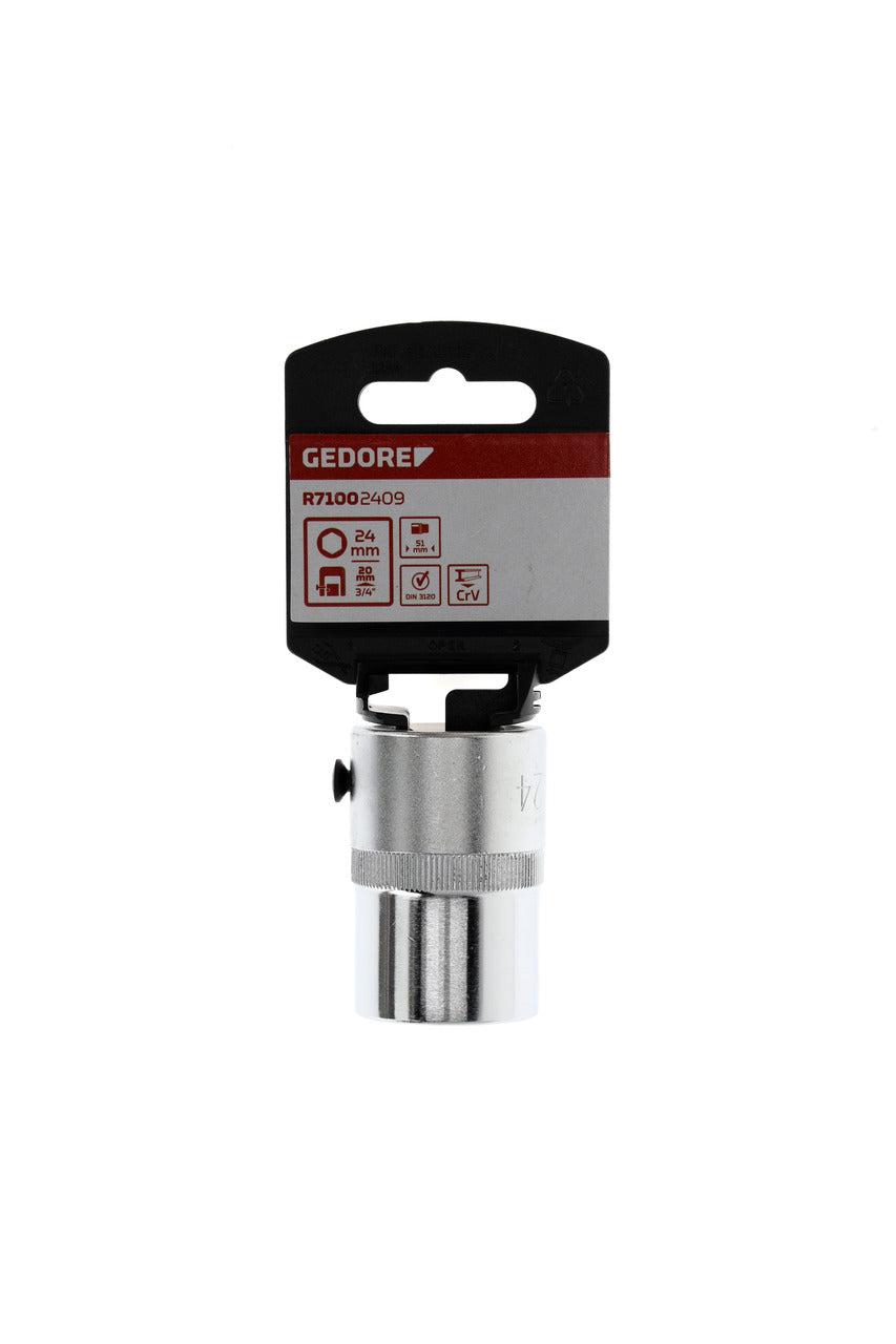 Douille GEDORE rouge R71002409 - 3/4", hexagonale, 24 mm L=51 mm