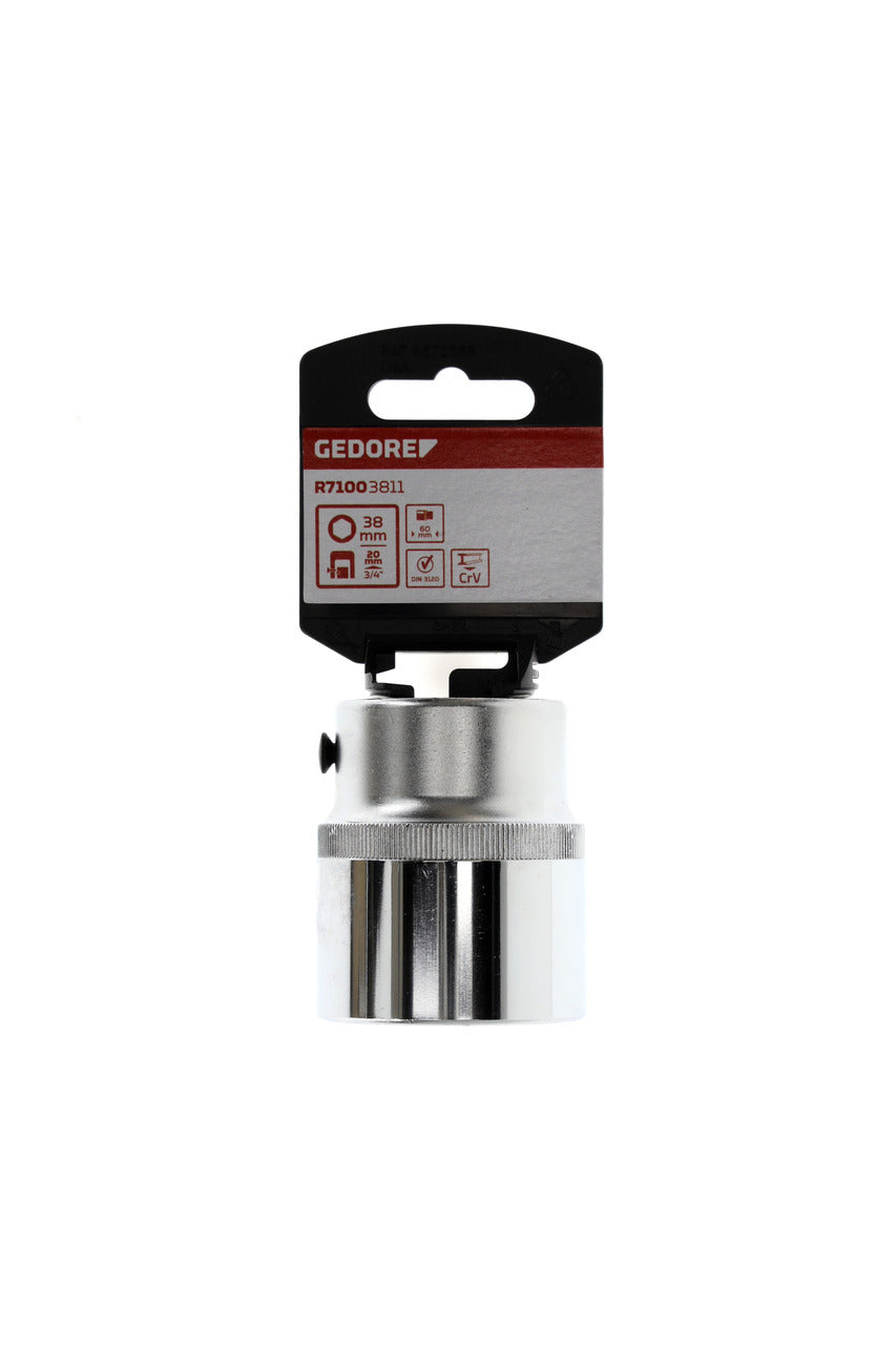 Douille GEDORE rouge R71003811 - 3/4", hexagonale, 38 mm L=60 mm