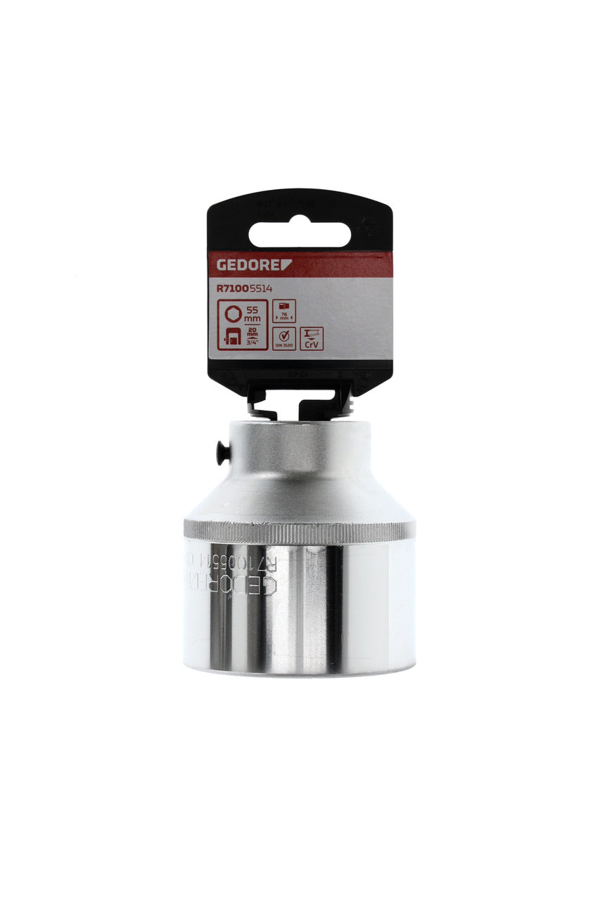 Douille GEDORE rouge R71005514 - 3/4", hexagonale, 55 mm L=76 mm