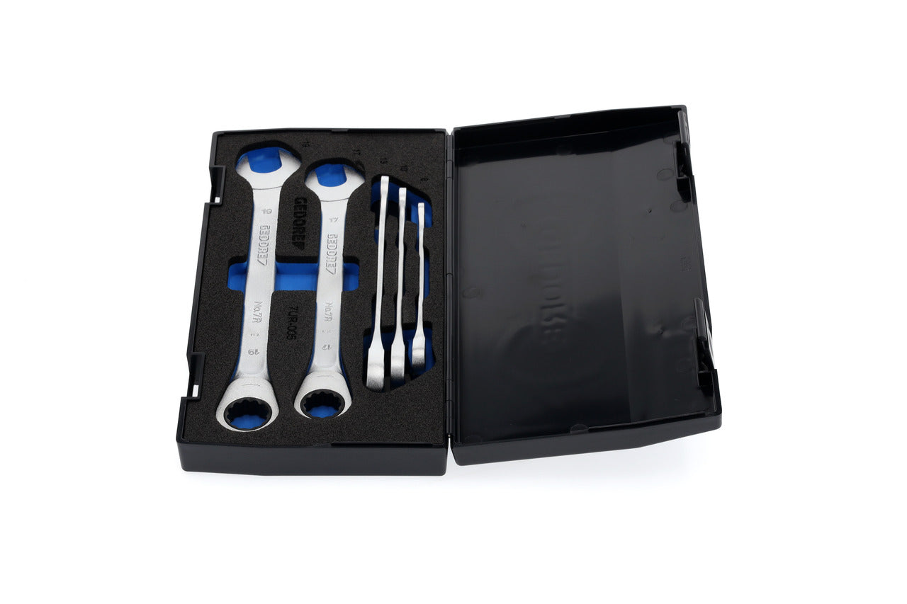 GEDORE 7 R-005 - Coffret de 5 clés mixtes à cliquet en mallette plastique