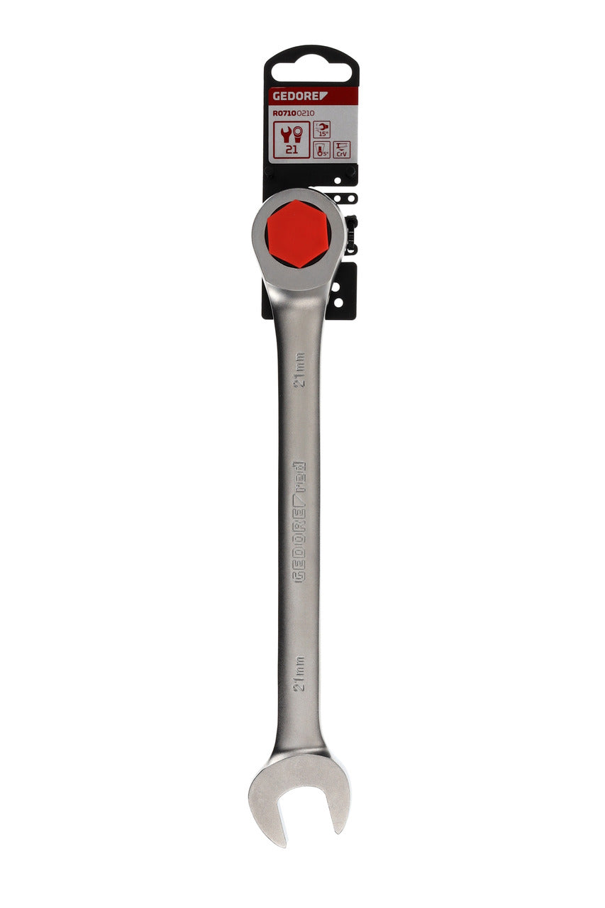 R07100210 - Llave combinada de carraca 21 mm L=280 mm