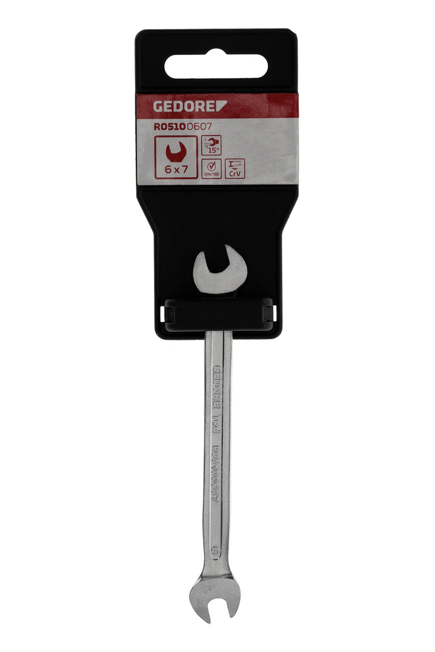 GEDORE red R05100607 - Double open end wrench 6x7 mm L=122 mm (3300930)
