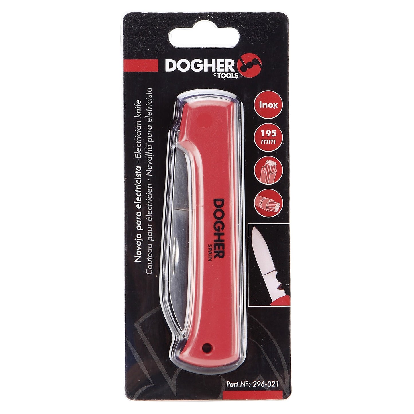 Dogher 296-021 - Navaja para Electricista 195mm