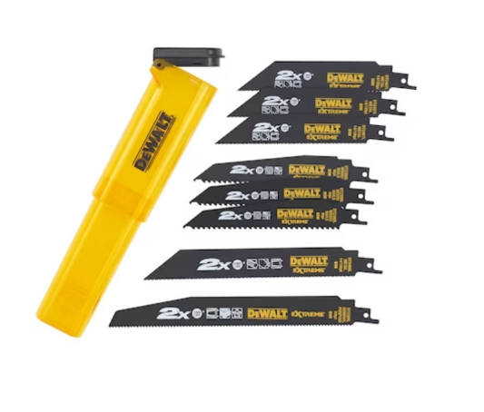 DeWalt DT2443L-QZ - Juego de 8 hojas de sierra sable 2X 3xDT2300L, 3xDT2407L, 1xDT2308L, 1xDT2408L