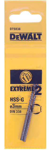 DeWalt DT5038-QZ - Broca para metal Extreme 2, 3 x 61 mm