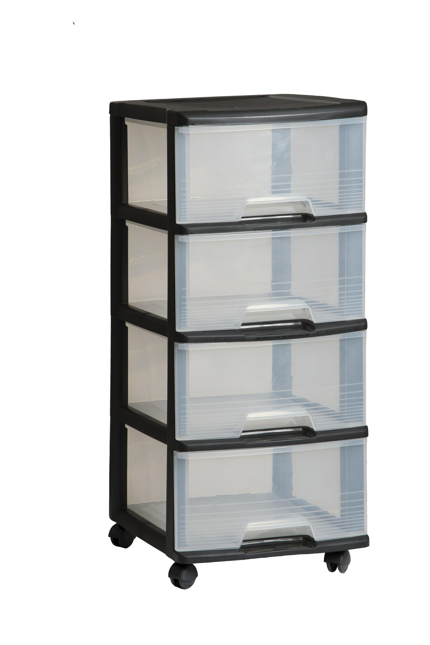 Curver VB 771319 Tray Sistema 4 x 20L + Wheels, plástico, Black, 1.1000000000000001 X 1.1000000000000001 cm