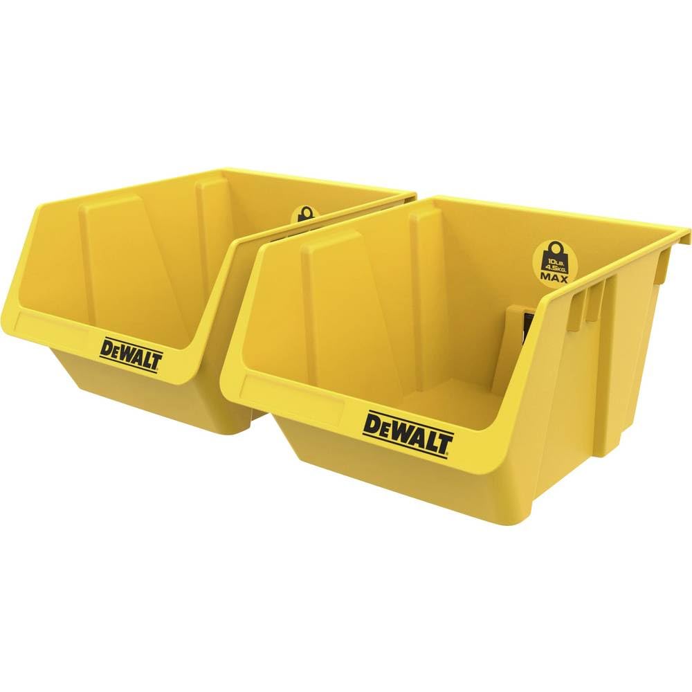 DEWALT DWST82813-1 - Juego de 2 recipientes de plástico duraderos para tuercas, pernos, tornillos y pequeñas herramientas en talleres, garajes o sótanos