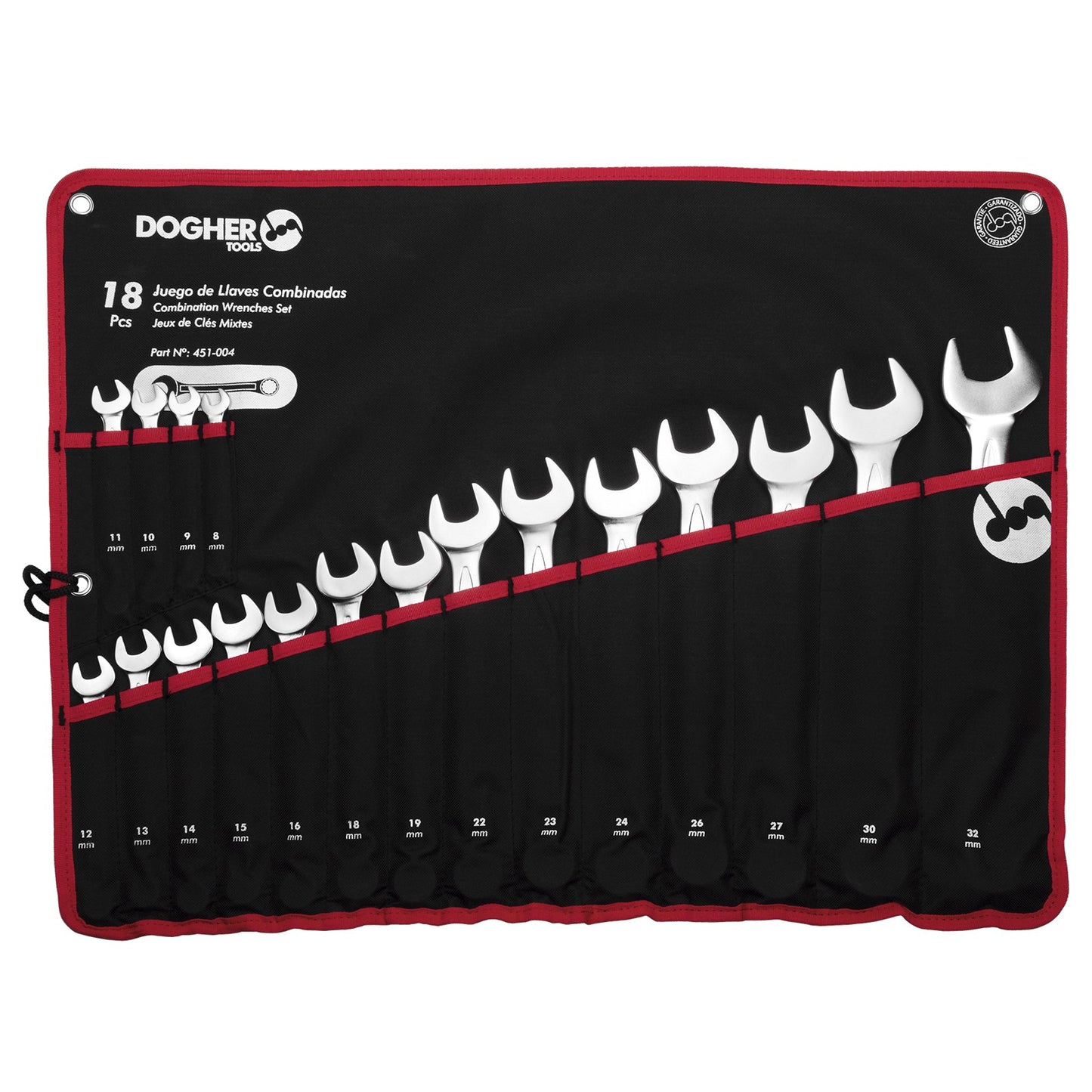 Dogher 451-004 - Bolsa Nylon 18 Llaves Combinadas 8-32mm